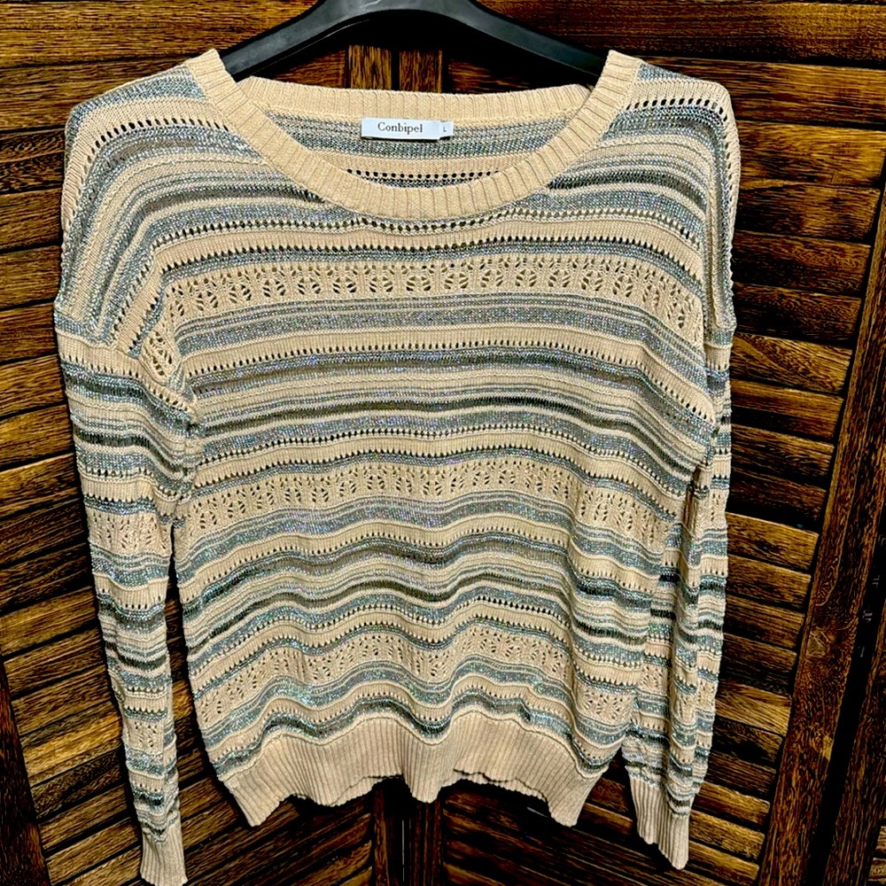 Conbipel L Knitted Sweater EUC